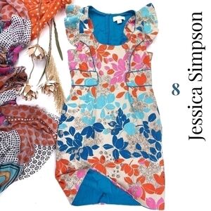 Jessica Simpson Floral Boho Dress Sz 8